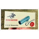 REMINGTON HUNTING KNIFE, SHEATH & WINCHESTER OPTIC
