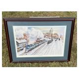 BEAUTIFUL MISSOURI RIVER EAGLE PRINT JOHN BROMLEY