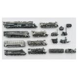 FRANKLIN MINT PEWTER TRAIN COLLECTION - 25 PIECE