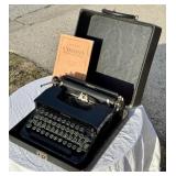 VINTAGE CORONA TYPEWRITER, CARRYING CASE, MANUAL