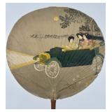 ANTIQUE  ASIAN TREE TEA HAND FAN