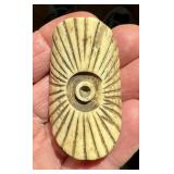 CARVED IVORY NETSUKE - UMBRELLA  - TOGGLE