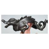 (2) VINTAGE DRAGON BRUSH HOLDERS - VERY ORNATE