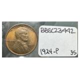 (2) 1924 LINCOLN CENT PENNIES 1924 (P) & 1924 (S)