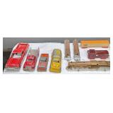 (13) TOOTSIETOY BUS, CARS, TRUCKS, TRAIN