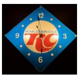 ROYAL CROWN COLA LIGHTED PAM ADVERTISING CLOCK