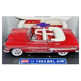 1954 CHEVROLET BEL AIR RED CONVERTIBLE MIB 1:18