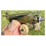 2 SLUSH TOYS - AIRPLANE & ARMY TANK - circa 1920