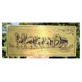 VINTAGE ANHEUSER BUSCH CLYDESDALE BRASS PLAQUE