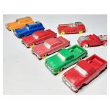(8) AUBURN RUBBER TOY CARS circa 1957