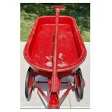 OLD PRESSED STEEL RED WAGON - CHILD