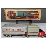 1953 SHIOJI TIN FRICTION GMC TRACTOR TRAILER MIB