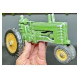 JOHN DEERE MODEL A TRACTOR w/ DRIVER - ARCADE