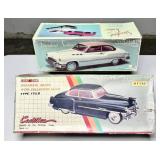 (2) TIN FRICTION CARS MIB 1950 CADILLAC & SEDAN