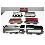 MARX O GAUGE TRAIN ROYAL HUDSON LOCOMOTIVE 6 CARS