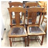 (4) Oak Dining Chairs