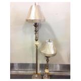 Stone & Metal Floor and Table Lamp