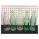 (5) Vintage Coca Cola Bottles