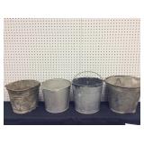 (4) Galvanized Buckets