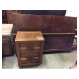 Art Deco Waterfall Bed & Night Stand