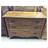 Knotty Pine Dresser, Brass Pulls