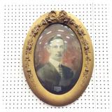 Carved Bubble Glass Frame Portrait