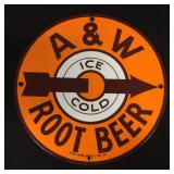 A&W Root Beer Metal Sign