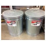 (2) Behrens 31 Gallon Steel Garbage Cans