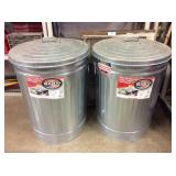 (2) Behrens 31 Gallon Steel Garbage Cans