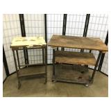 (2) Rolling Shop Carts