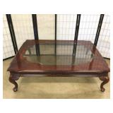 Large Beveled Glass Coffee Table