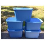 (5) 18 Gallon Totes