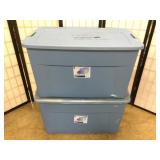 (2) Sterlite 35 Gallon Totes with Lids