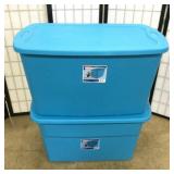 (2) Sterlite 30  Gallon Totes with Lids