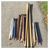 (4) Wood Tripods, (1) Aluminum Tripod
