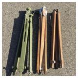 (3) Wood Tripods