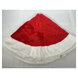Plush Red & White Tree Skirts