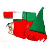 Various Style Felt Stockings, Elf Hats