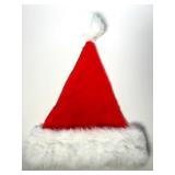 Lg Plush String Pom Santa Hat