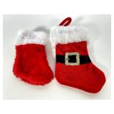 Plush Mini Stockings, Santa Belt Stockings