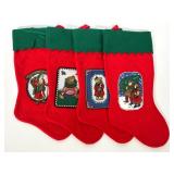 Green Fold-Over Felt Stockings