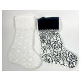 White Lace Stockings , Black & White Stockings