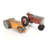 Hubley Cast Tractor and Steamroller