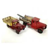 (2)pc Steel Trucks, Stake Bed and Tow Truck