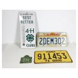 Hubbard Bicycle Plate, Farm Plate, 4-H