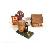 (3) Character Banks, Daffy Duck, Raisin, Alpine Ho