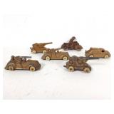 (6) Barclay Manoil Tank/Vehicle Toys