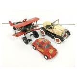 (3) Hallmark Diecast Tin Toys, Tin Jalopy VW Bug