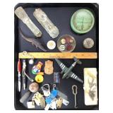 (2) Candy Cantainers, Misc Badges