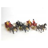 (3) Cast Iron Caraiges with Riders